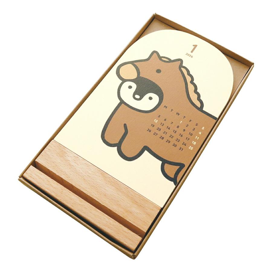 MATOKA（マトカ） MATOKA 2026年 卓上カレンダー 木製スタンドタイプ