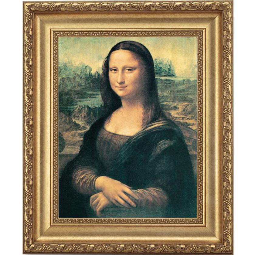 ダ・ヴィンチ モナリザ 4号 立体複製名画 額付き 壁掛け 有名画家