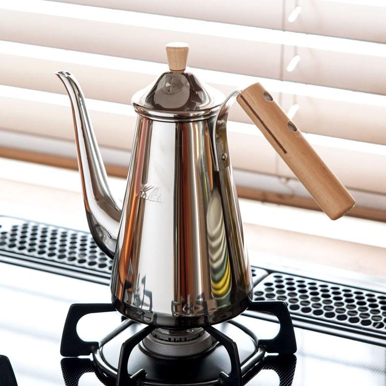 ドリップポット ポット スリム カリタ ステンレス 木製ハンドル 700ml