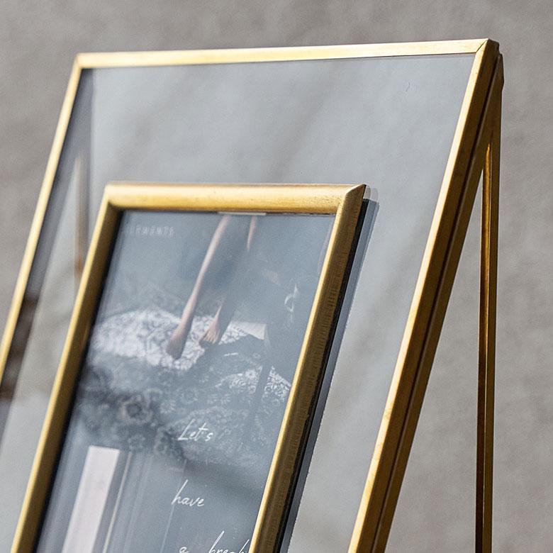 ELEMENTS ガラスと真鍮でできたフォトフレーム 写真立て おしゃれ