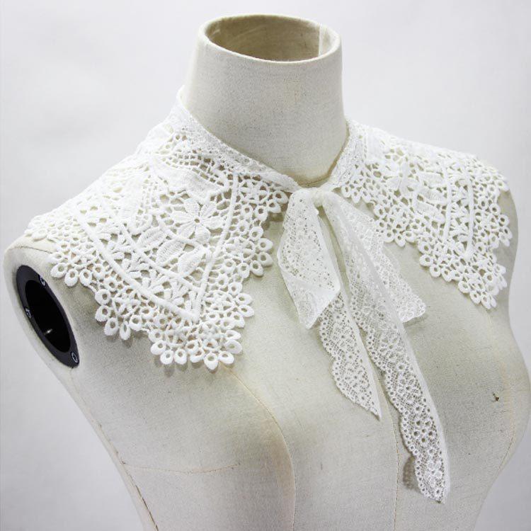 つけ襟 付け襟 レディース ブラウス付け襟 レース 付け衿 白 黒