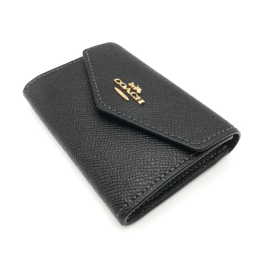 COACH（コーチ） 名刺入れ ☆COACH☆ フラップ カードケース ブラック