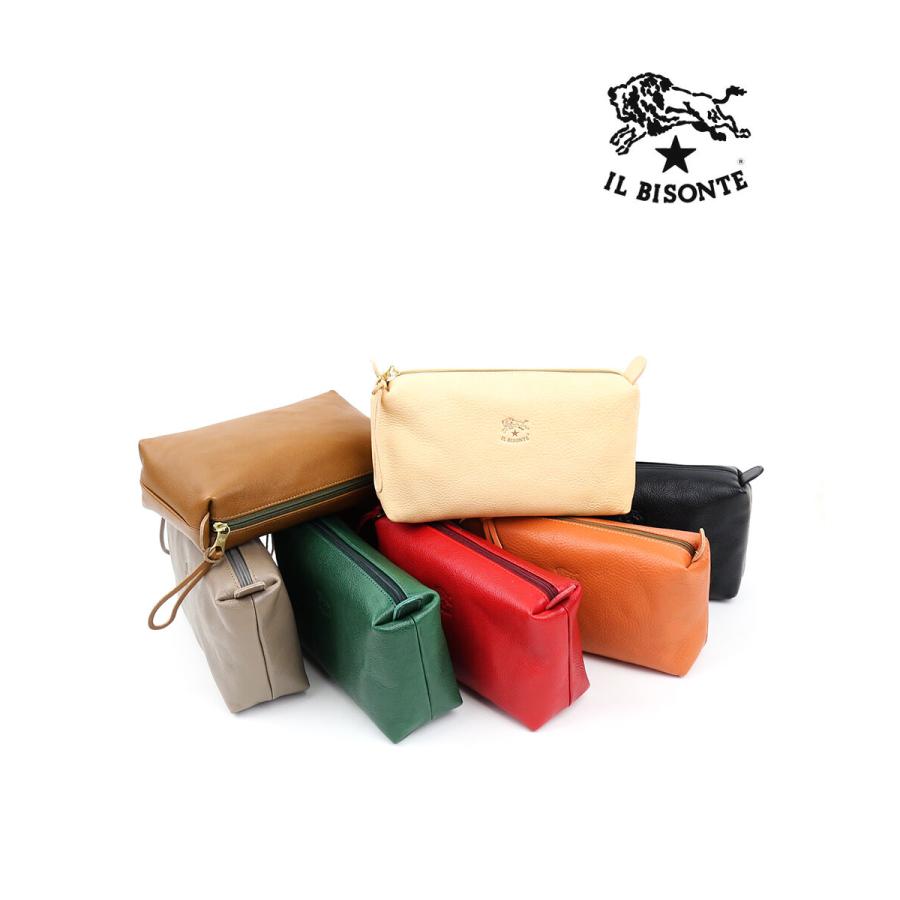 IL BISONTE（イルビゾンテ） ポーチ メイクポーチ スクエアポーチ 小物