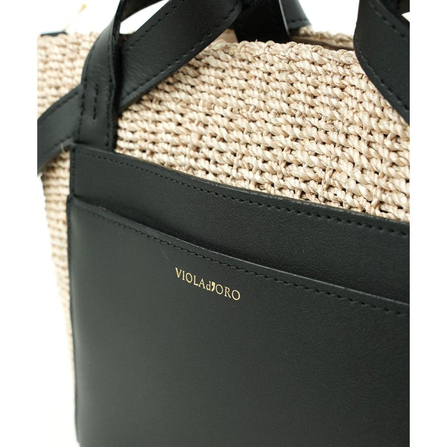 VIOLAd'ORO（ヴィオラドーロ） MIRO アバカ製 2WAY レザーポケット