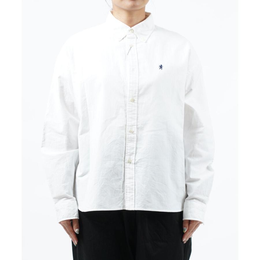 GYMPHLEX（ジムフレックス） 長袖 ボタンダウンシャツ 白シャツ