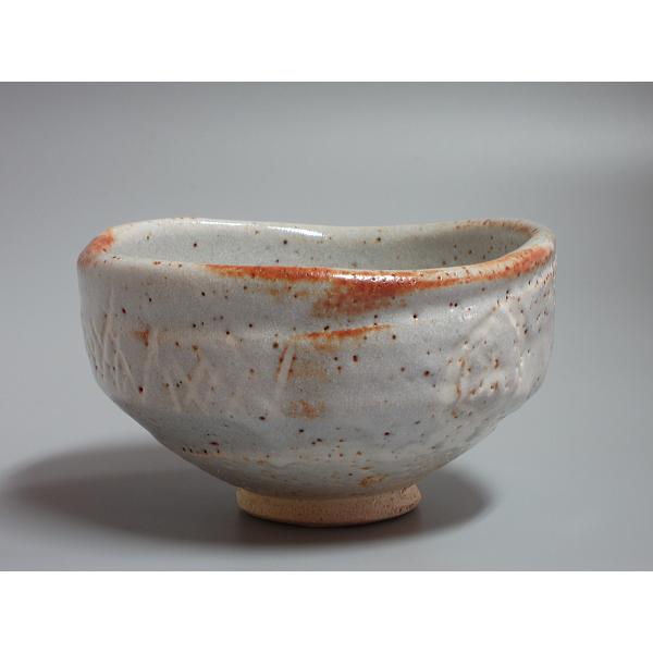 鼠志野茶碗 名物峰紅葉写 加藤光男（光右衛門）造 共箱 : 茶道具商 越