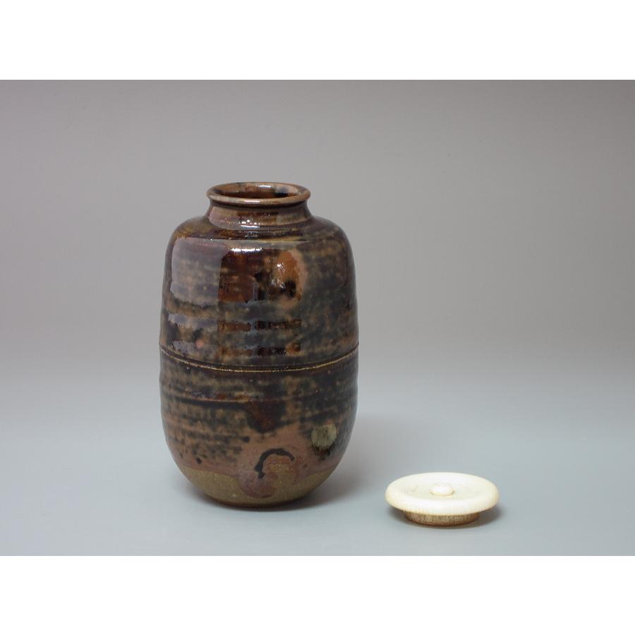 大名物 古瀬戸茶入 筒井肩衝写 瑞光窯 佐々木八十二造 共箱 : 茶道具商