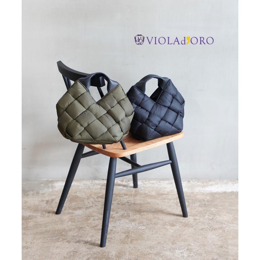 VIOLAd'ORO（ヴィオラドーロ） ELMO ナイロンンボンディングトート