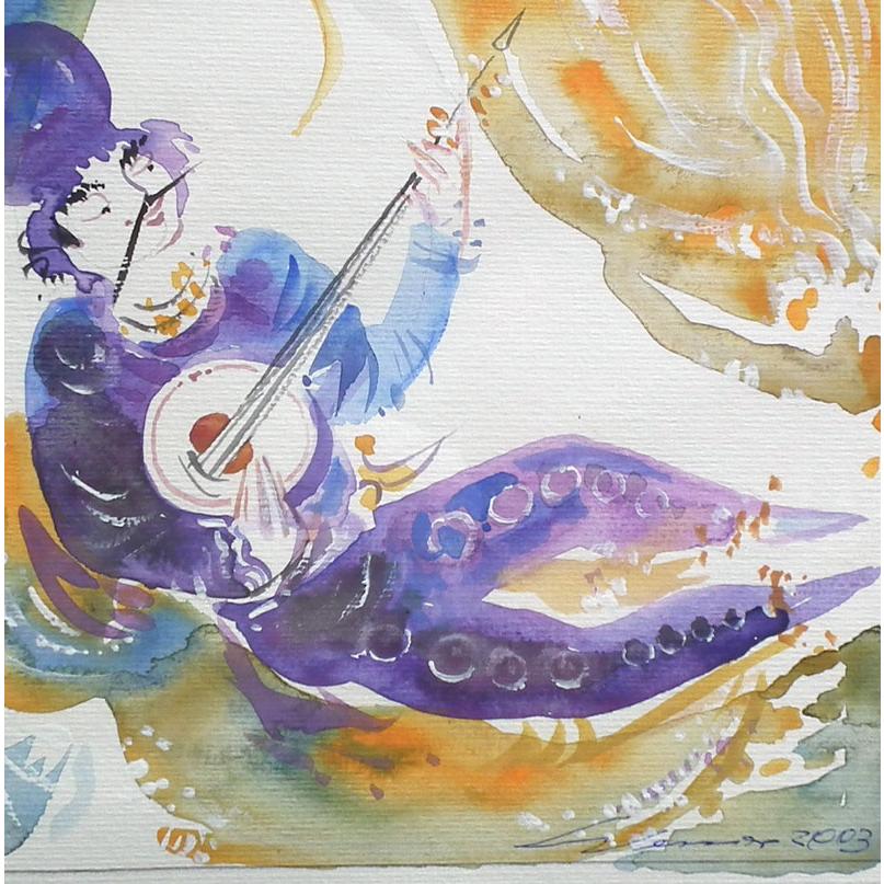 マイセン ハインツ・ヴェルナー 直筆 水彩画 アラビアンナイト ペア