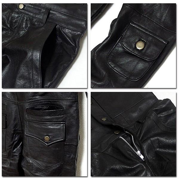 つなぎ メンズ ツナギ レザー 本革 オールインワン バイカー