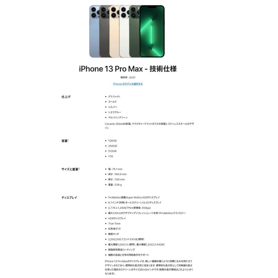 iPhone 13 新品未開封 iPhone13 Pro Max 128GB [シルバー Silver 銀