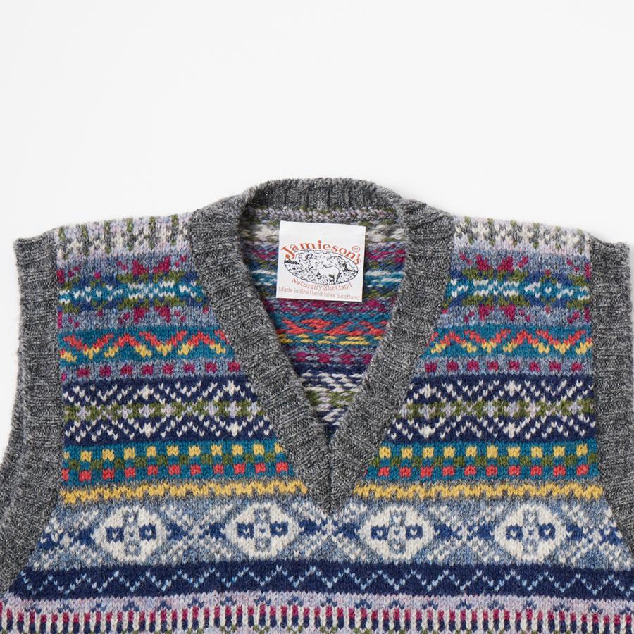 Jamieson's of Shetland JAMIESON'S ジャミーソンズ フェアアイル柄 V