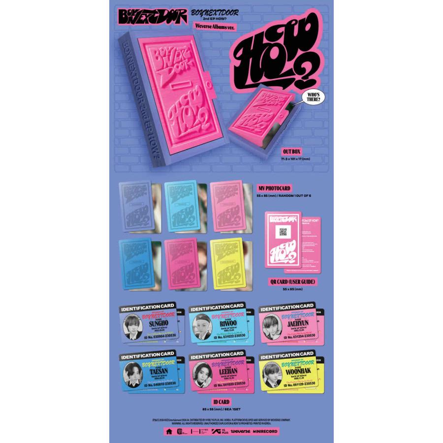 BOYNEXTDOOR 公式 アルバム [ 5種選択 ] Weverse Albums /WHO /WHY