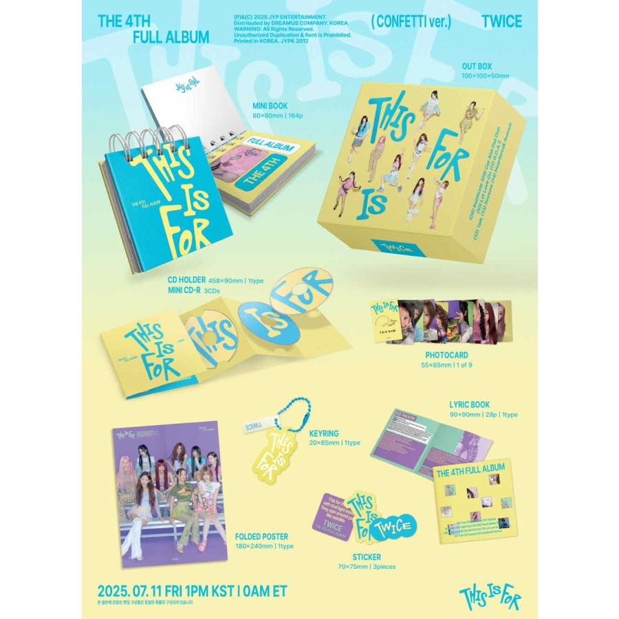 TWICE - THIS IS FOR CONFETTI ver 韓国盤 CD 公式 アルバム : MUSIC