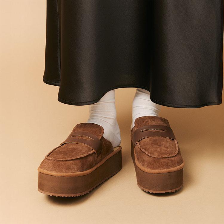 SHAKA（シャカ） TASSEL LOAFER MULE PLATFORM キルトタッセル付き厚底