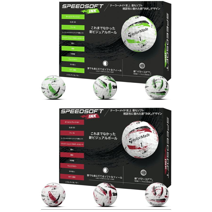 TaylorMade（テーラーメイド） スピードソフト インク ゴルフボール 1