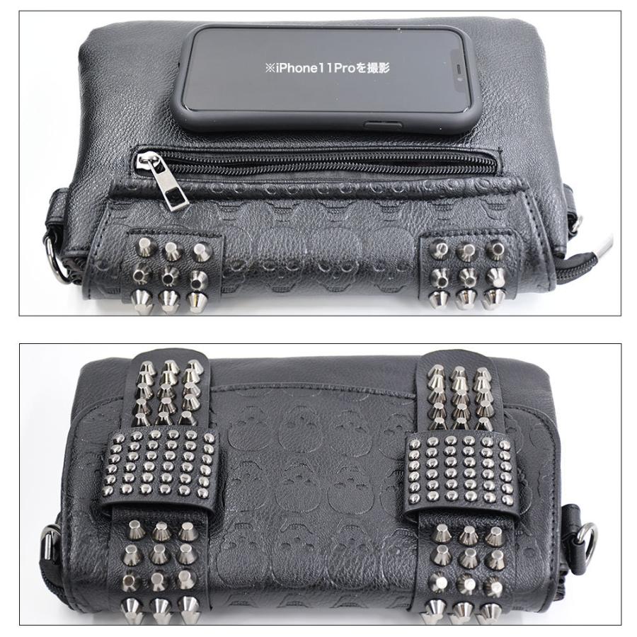 2Way スタッズ バッグ スカルデザイン ブラック ロック系 レザー