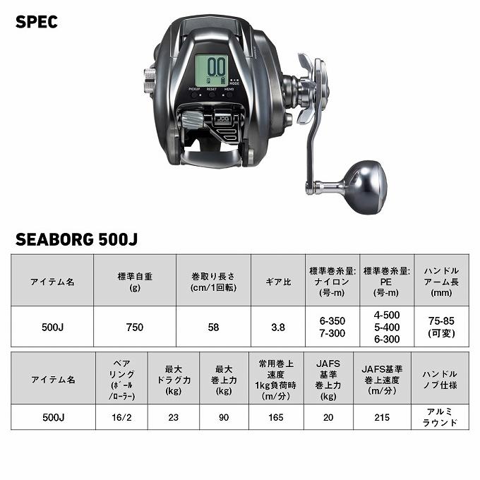 DAIWA（ダイワ） 26 シーボーグ 500J 右ハンドル (2026年モデル) 電動