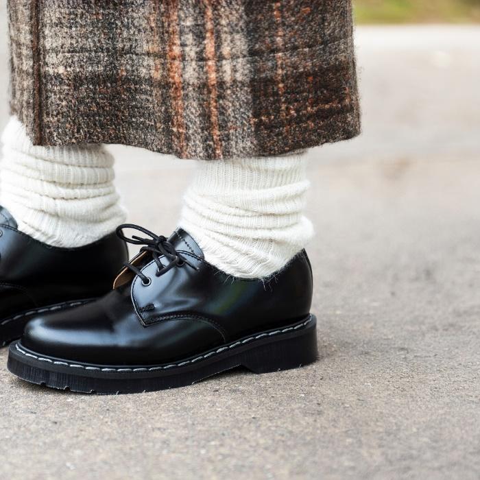 ソロヴェアー ギブソンシューズ SOLOVAIR GIBSON SHOES 3 EYE BLACK HI