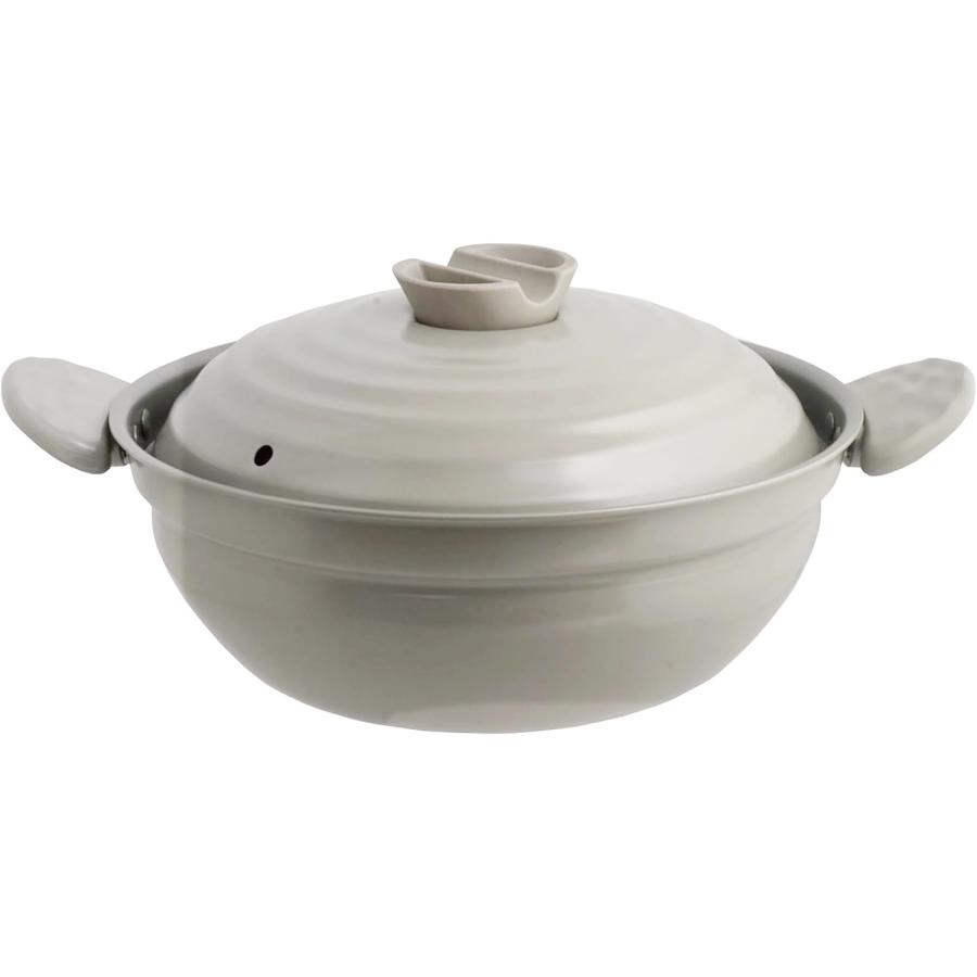 宴和 アルミIH軽い土鍋風卓上鍋8号（リビング）IH 土鍋 : フォーマル