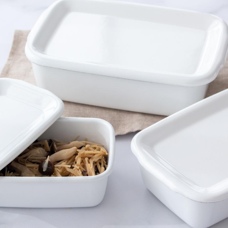 White Series ＼2/27-3/1はポイント10倍／ 野田琺瑯 レクタングル 深型