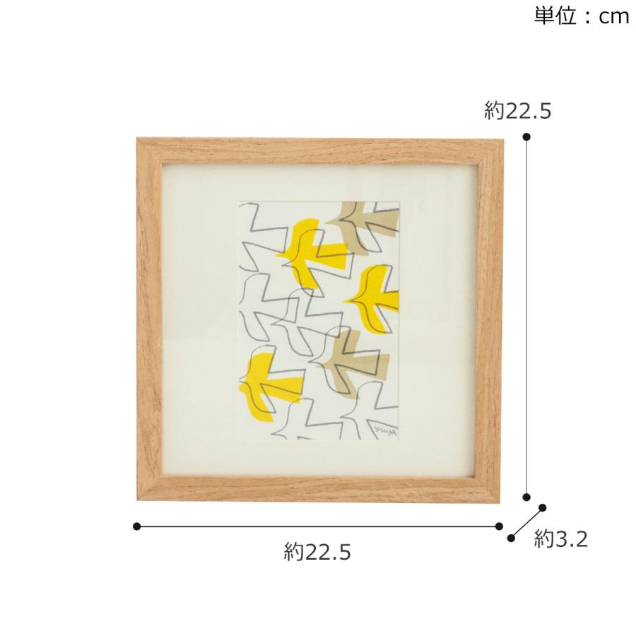 2/27-3/1はP10倍／ ポスター フレーム付き 飛び立つ鳥 22.5×22.5cm