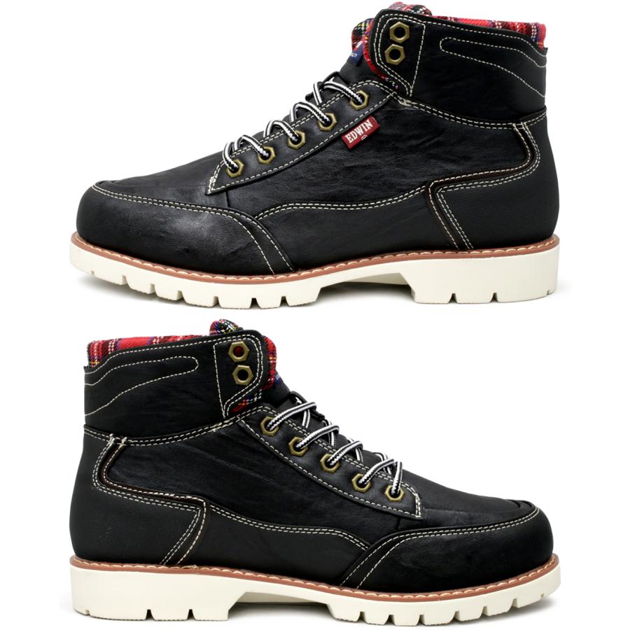 EDWIN（エドウィン） 防水 ブーツ メンズ 軽量 カジュアルブーツ