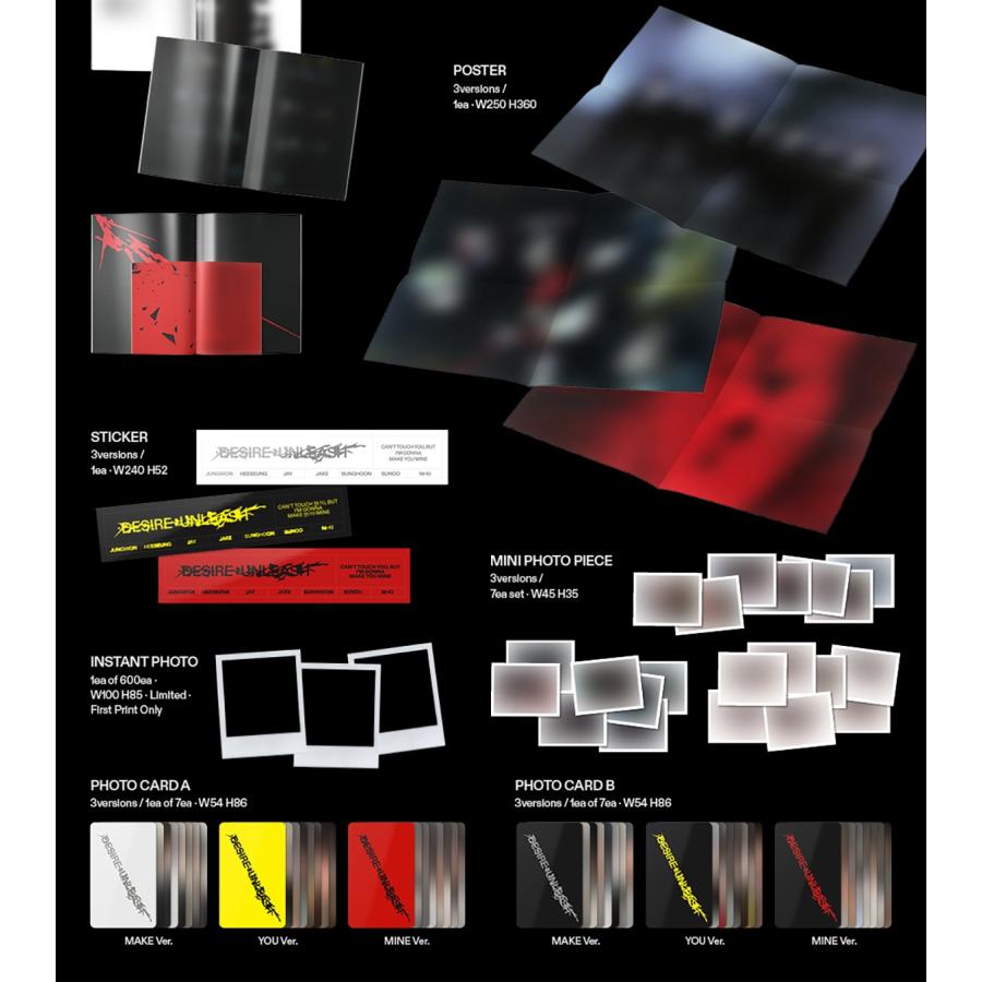 ENHYPEN - DESIRE : UNLEASH (MAKE Ver. / YOU Ver./ MINE Ver.)/ 6th