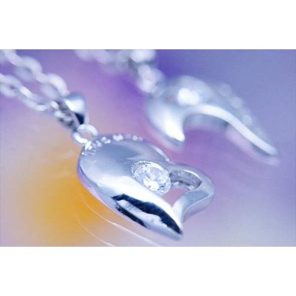 ペア ペンダント ネックレス ジルコニア cz装飾 レディース メンズ