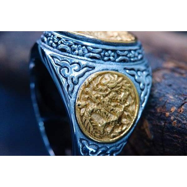 鳳凰 フェニックス 不死鳥 龍 ドラゴン 和柄 和風 印台 ゴールドカラー