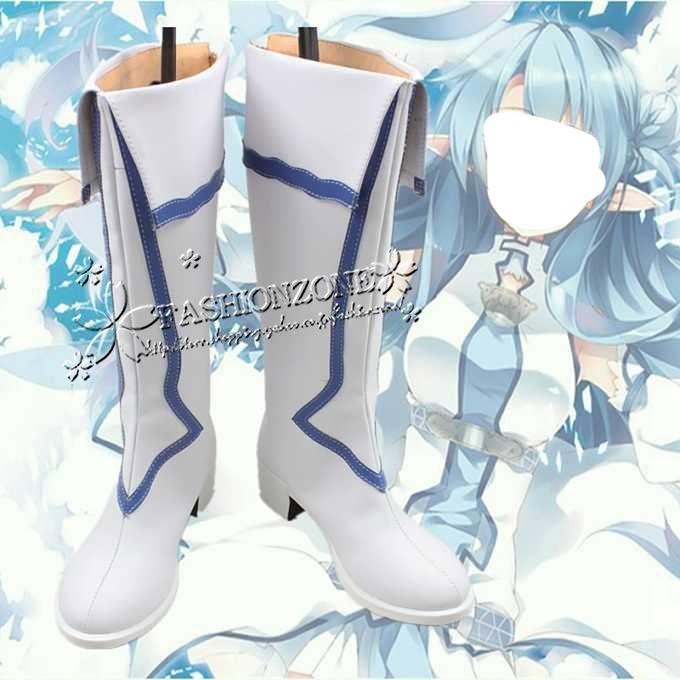 アスナのコスプレ衣装ウイッグ靴耳 ソードアート オンライン 風ソード