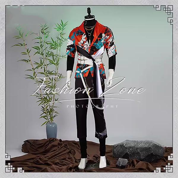 送料無料◇にじさんじ 風 3SKM 魁星 Kaisei コスプレ衣装 ウィッグ