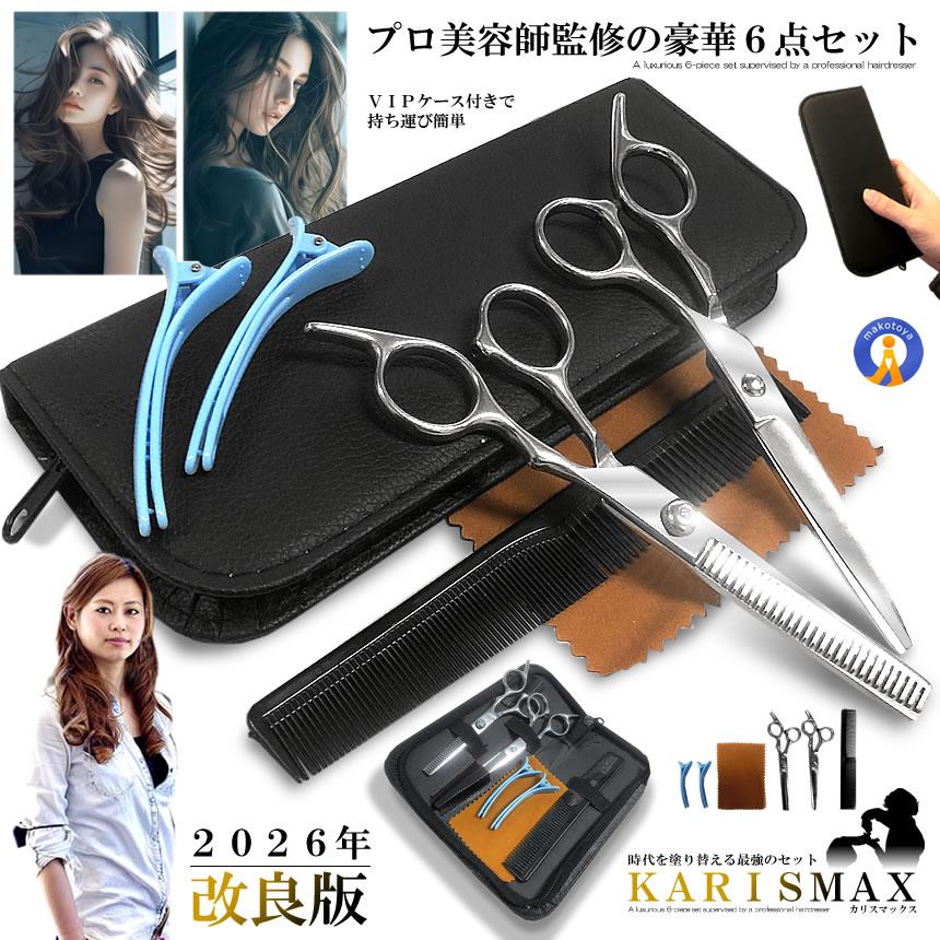 ハサミ スキバサミ カットハサミ 6点セット ケース付き 髪 かみ