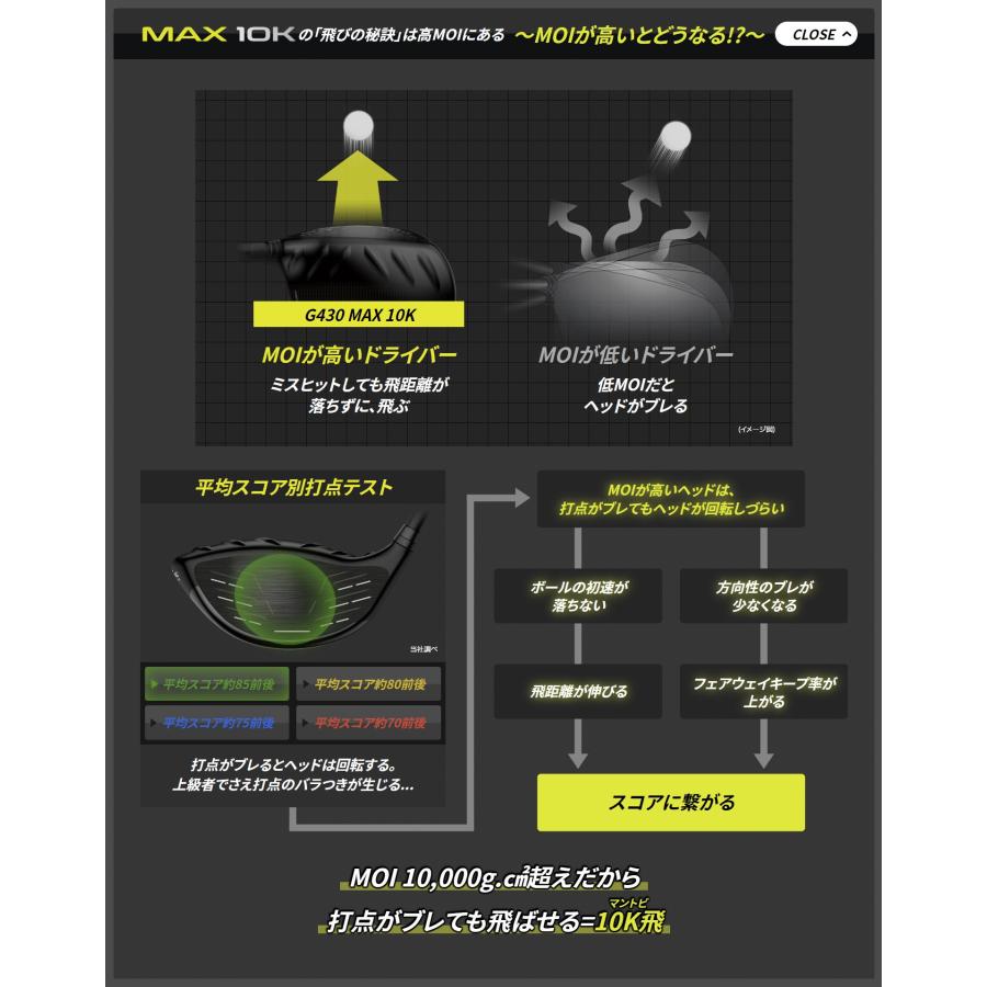 PING（ピン） G430 MAX 10Kドライバー 純正シャフト 完全受注生産品