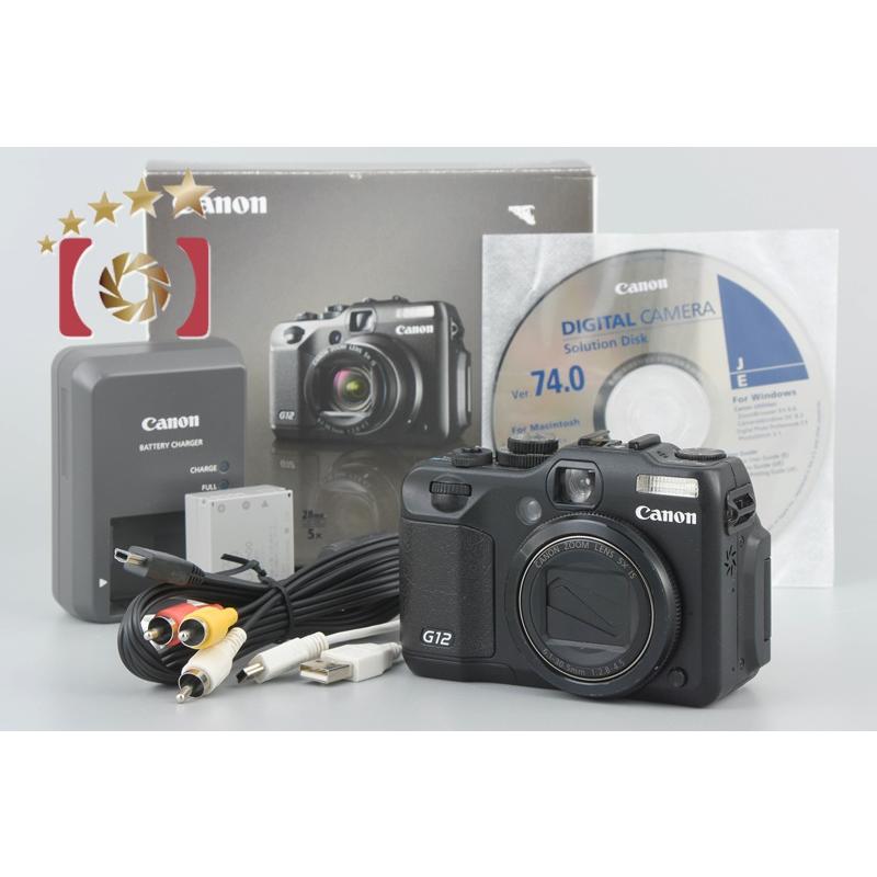 PowerShot 【中古】Canon キヤノン G12 ブラック コンパクトデジタル