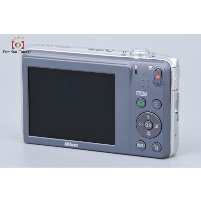COOLPIX 【中古】Nikon ニコン S3600 クリスタルシルバー コンパクト