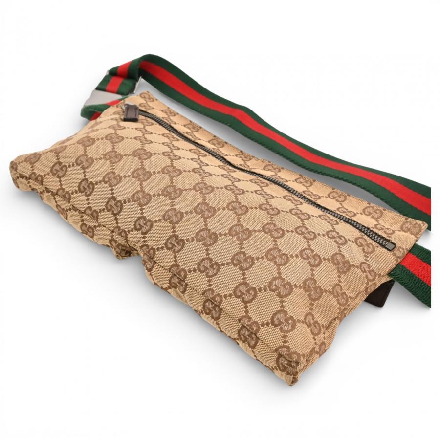 GUCCI（グッチ） GGキャンバス シェリーライン ウエストバッグ Bランク