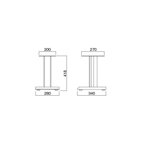 ハヤミ工産(HAMILex) SB-411 スピーカースタンド(2台1組) スタンダード