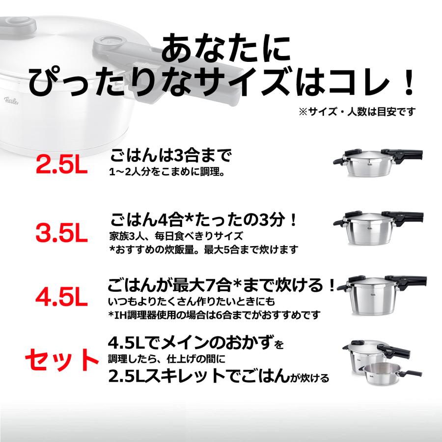 Fissler（フィスラー） 公式 圧力鍋 ビタクイック 3.5L IH対応・ガス火