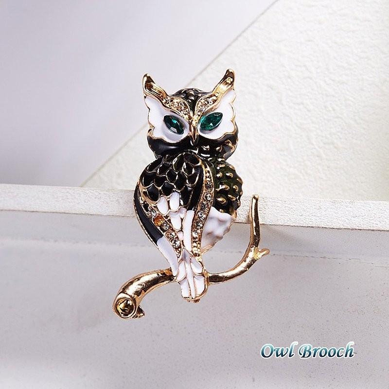 ストールピン ブローチ フクロウブローチ ストールクリップ スカーフ