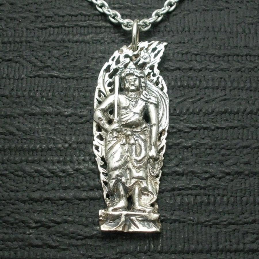 ペンダント 仏像 不動明王 立像 メンズ シルバー925 ネックレス