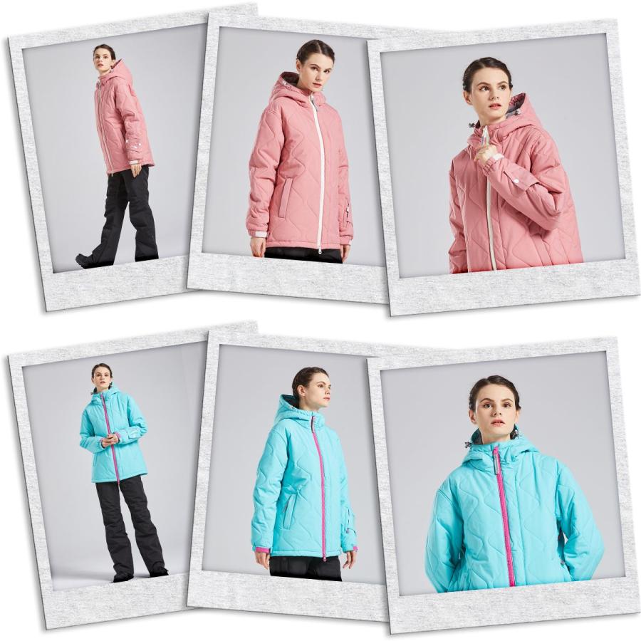 スノーボードウェア スキーウェア レディース 上下セット キルト