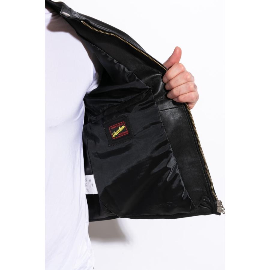 フリーダムレザー 革ジャン メンズ 本革 シングルライダース レザー