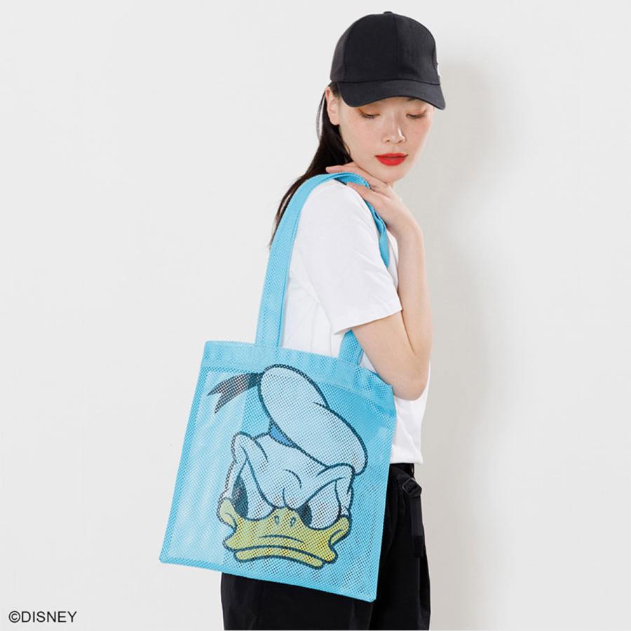 ディズニー トートバッグ レディース アコモデ ビッグフェイスメッシュ