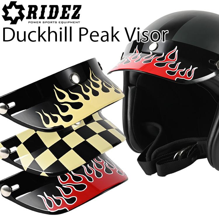 RIDEZ ライズ ダックヒルピークバイザー デザインプリント ジェット