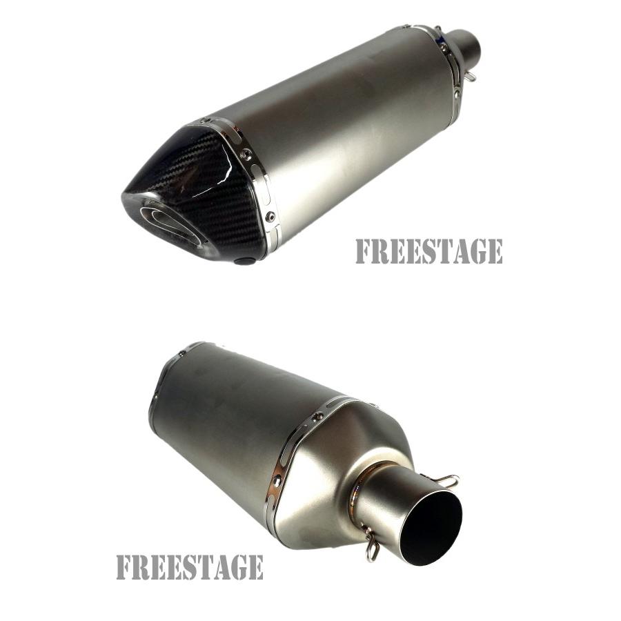 汎用51mmヘックス六角スリップオンマフラー/カーボンエンドキャップ