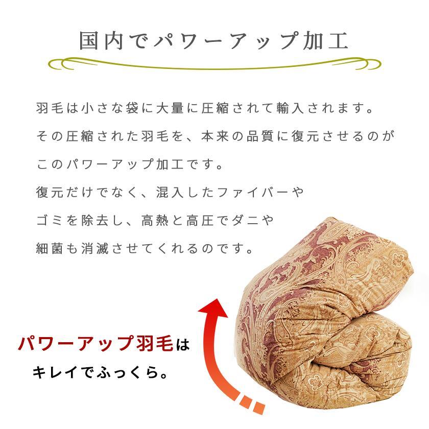 羽毛布団 ダブル 暖かい 掛けふとん 日本製 フランス産ホワイトダック