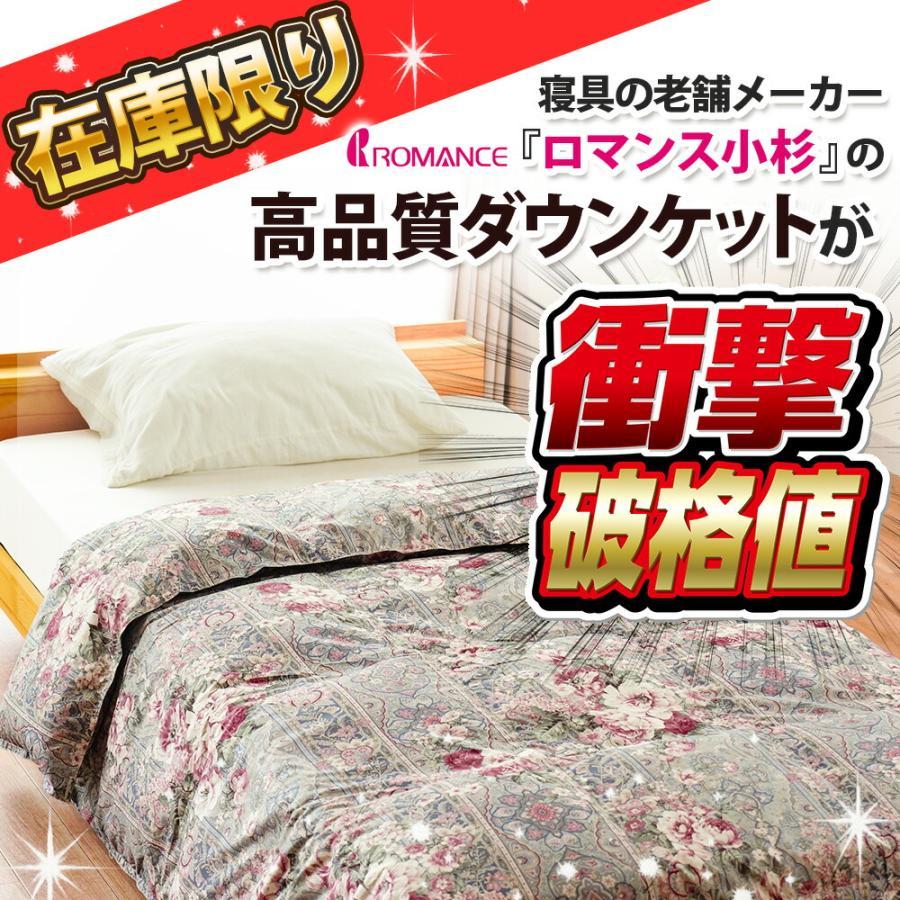 ロマンス小杉 ダウンケット 羽毛肌掛け布団 シングル 2枚組 ダウン85