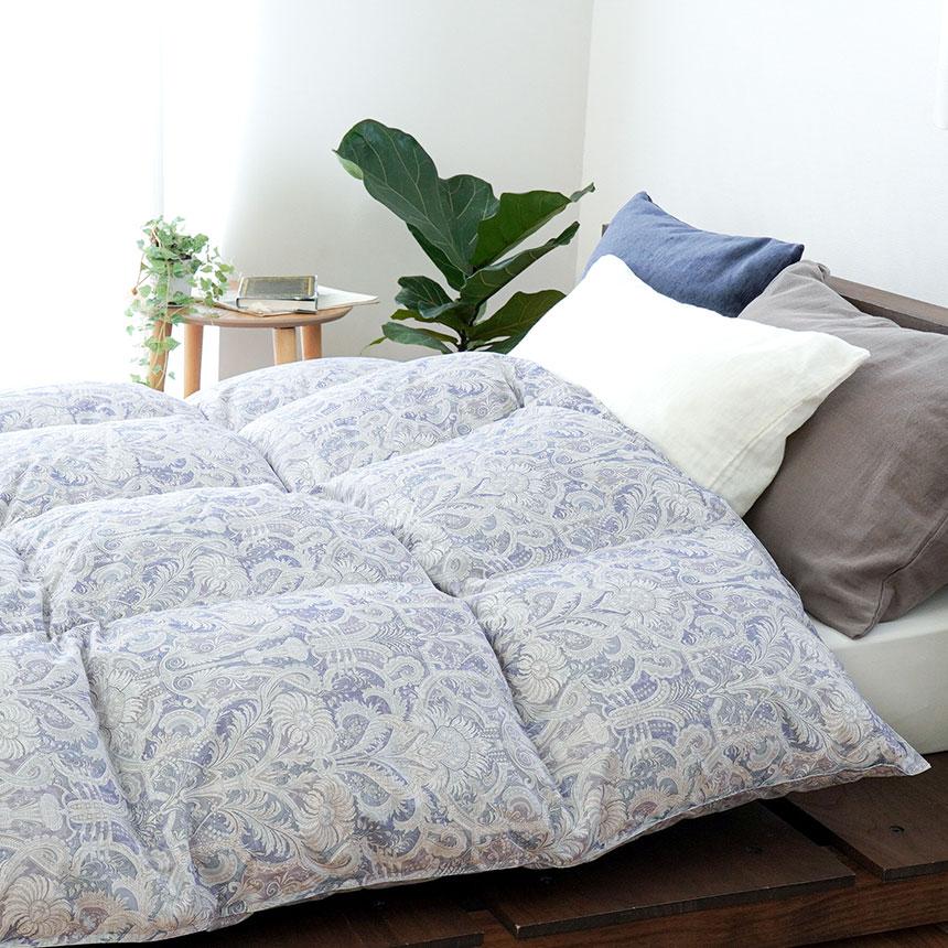 羽毛布団 シングル ブルガリア産ホワイトダックダウン93％ 日本製 抗菌