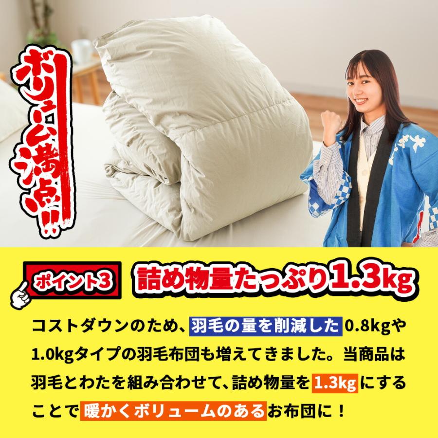 西川（nishikawa） 羽毛入りハイブリッド掛け布団 シングル ダウン50